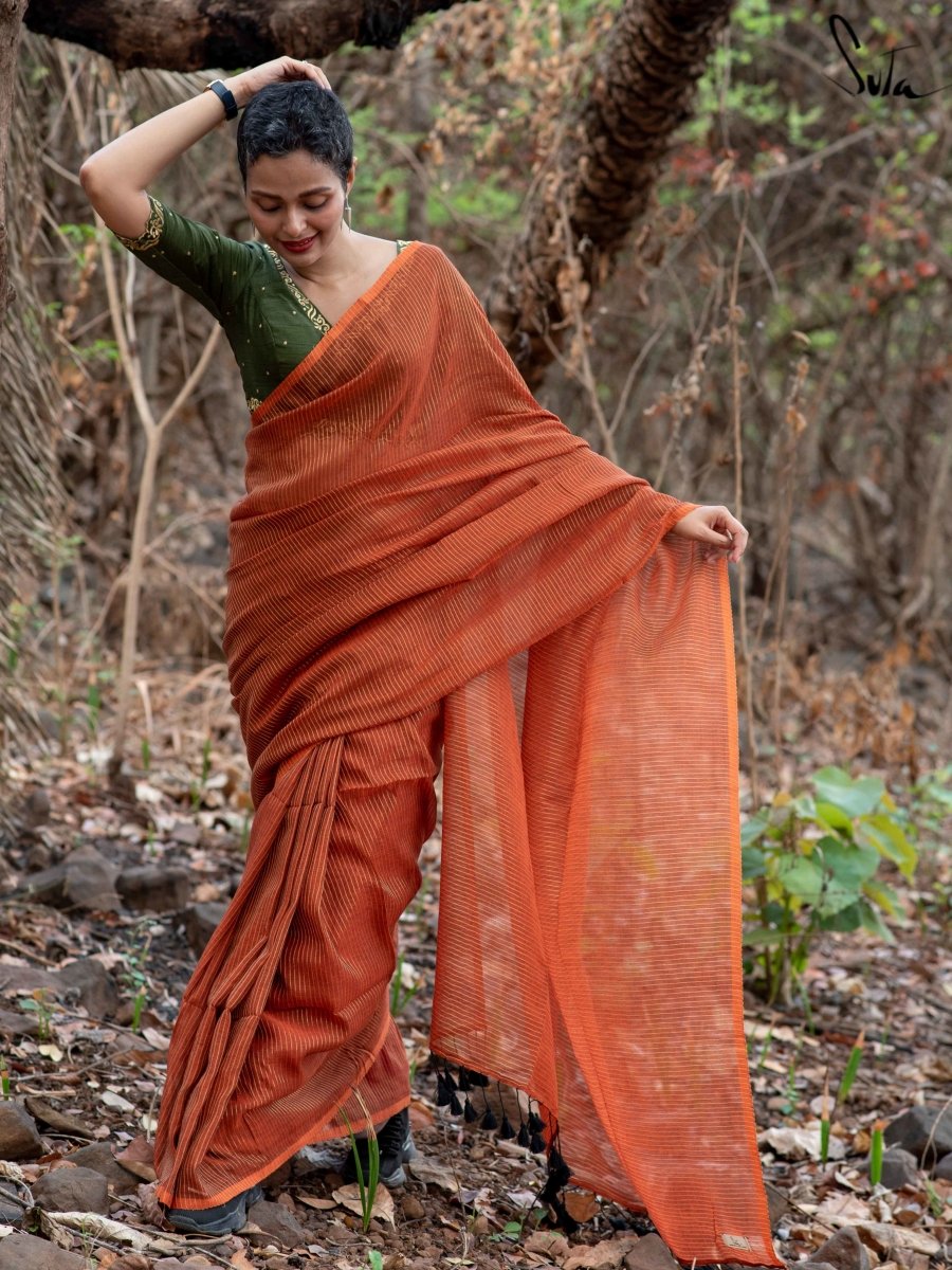 Sea green woven art silk saree with blouse - Samvegi Creation - 4210949