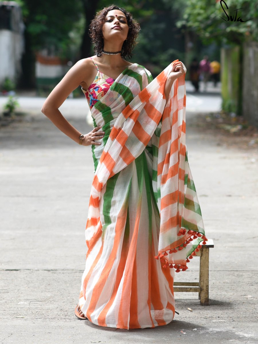 Simple Pink Saree Look New Design with Price| Fancy Linen Cotton Saree