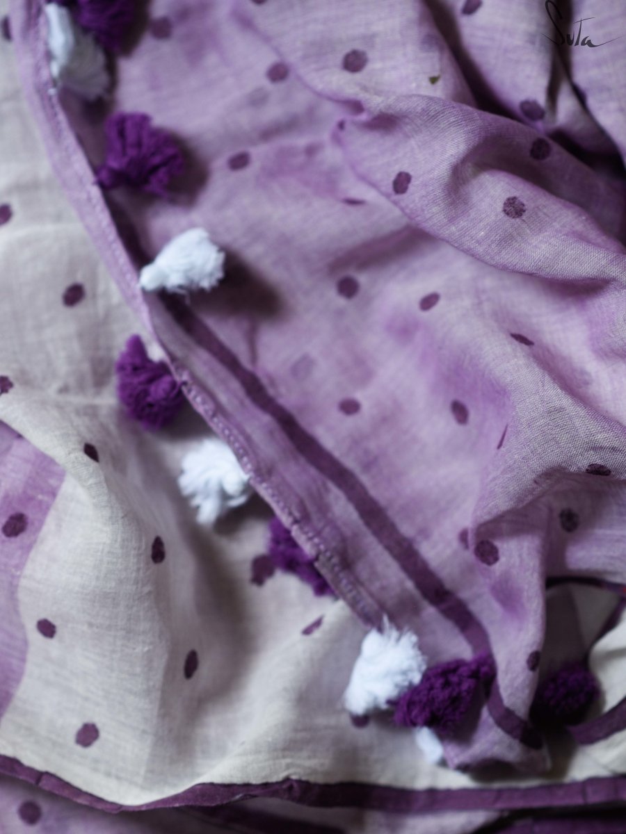Lavender Waxbill Pakhi Polka | Relove - suta