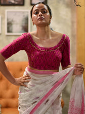 MOTIYON KI NADI PINK (BLOUSE) - suta.in