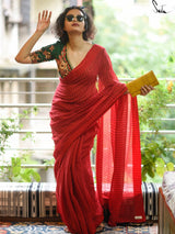 My Photo In A Red Saree - suta.in