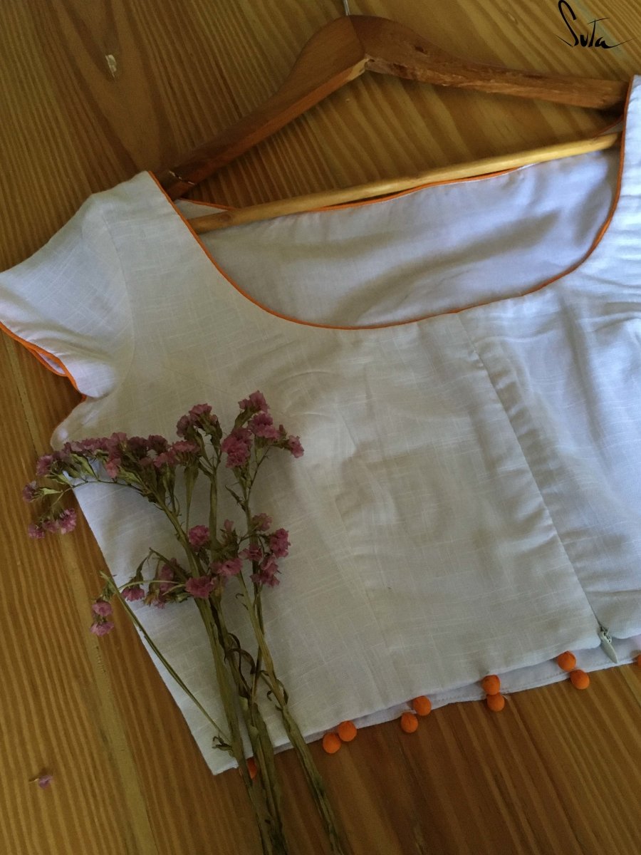 Peace orange blouse (Blouse) - suta.in