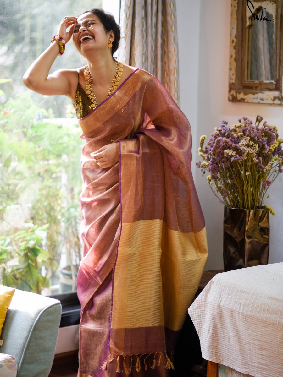 Buy ModernCloth Woven Bollywood Linen Green Sarees Online @ Best Price In  India | Flipkart.com