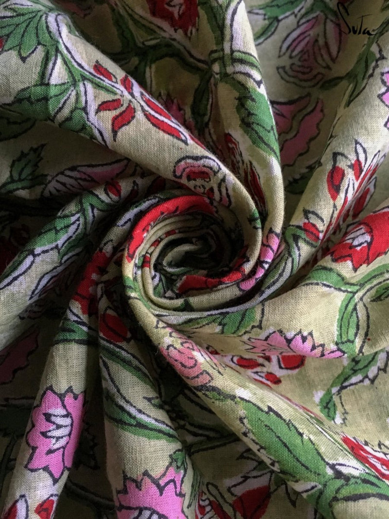 Rangeen bel (Fabric) - suta.in