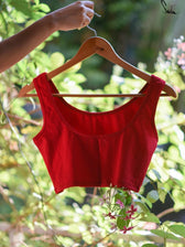 Red Rose Shrubs (Blouse) - suta.in