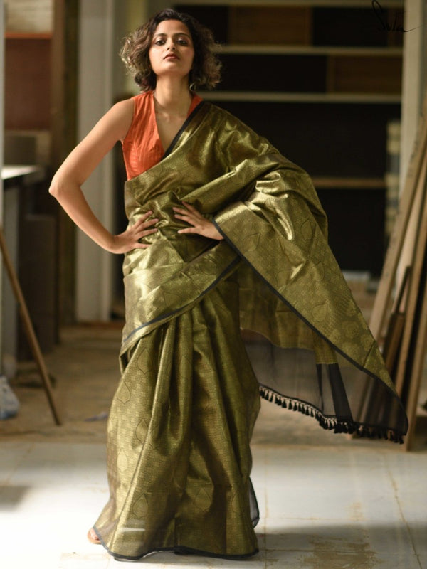 Silk Zari Banarasi Saree With Blouse|Sanvli Raat|Suta