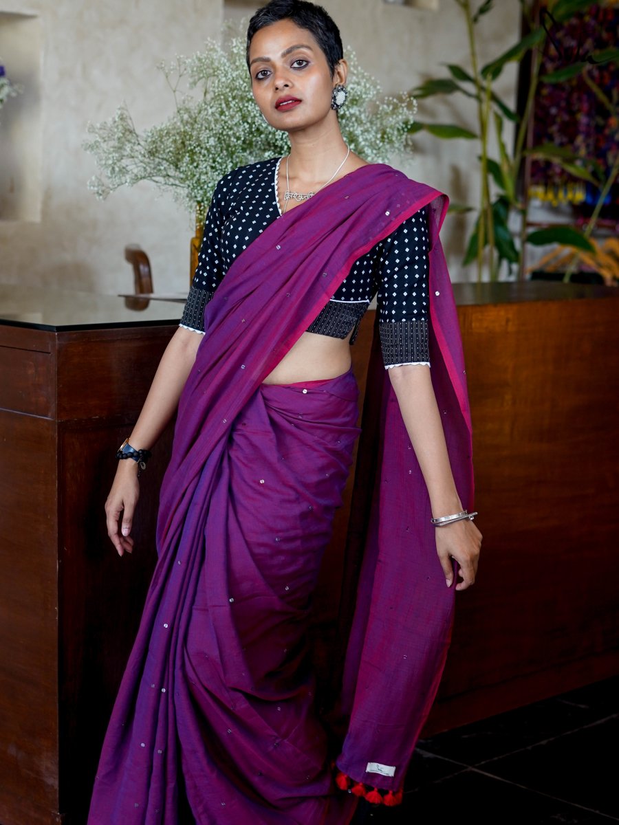 Share 180+ same colour saree and blouse latest